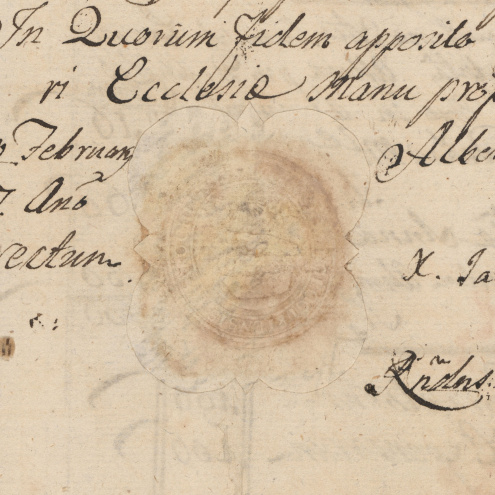 Pieczęć parafii Najświętszej Marii Panny w Gołogórach (k. 11), 1777