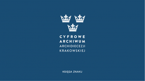 Księga znaku projektu Cyfrowe Archiwum Archidiecezji Krakowskiej