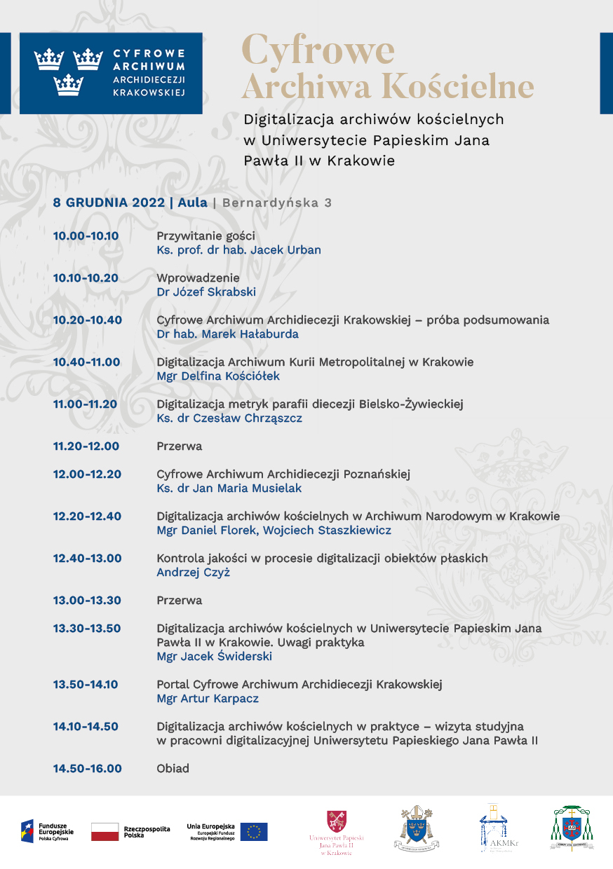 Plakat z programem konferencji